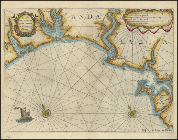 100-Spain Map By Willem Janszoon Blaeu