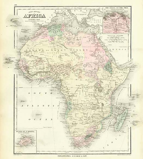 75-Africa and Africa Map By O.W. Gray