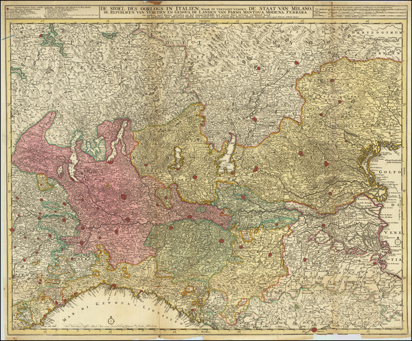 14-Switzerland and Northern Italy Map By Nicolaes Visscher II