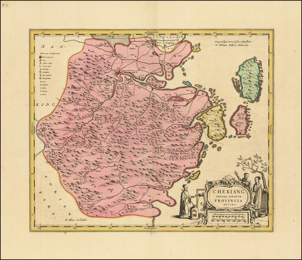 54-China Map By Johannes Blaeu