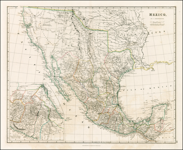 67-Texas, Southwest, Rocky Mountains and California Map By John Arrowsmith