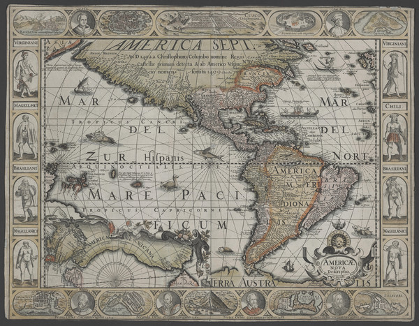 23-South America and America Map By Pieter van den Keere