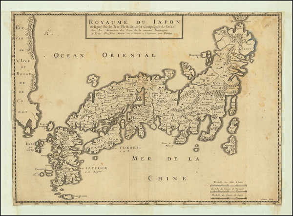 85-Japan and Korea Map By Philip Briet / Pierre Mariette