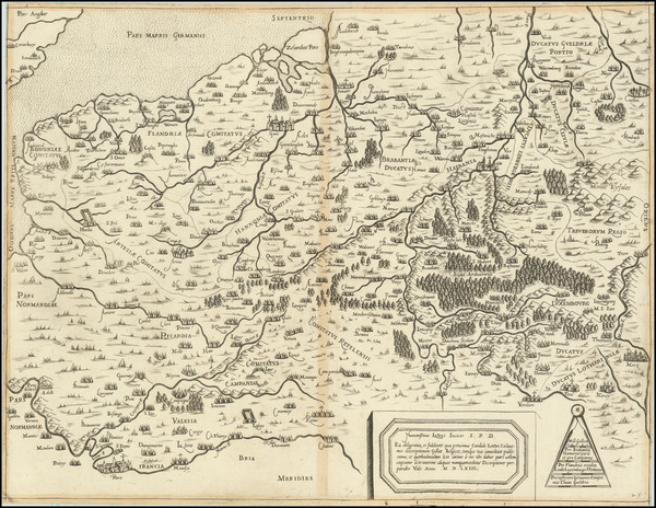 62-Netherlands, Belgium, Luxembourg and France Map By Gilles Boileau de Bouillon / Giovanni France