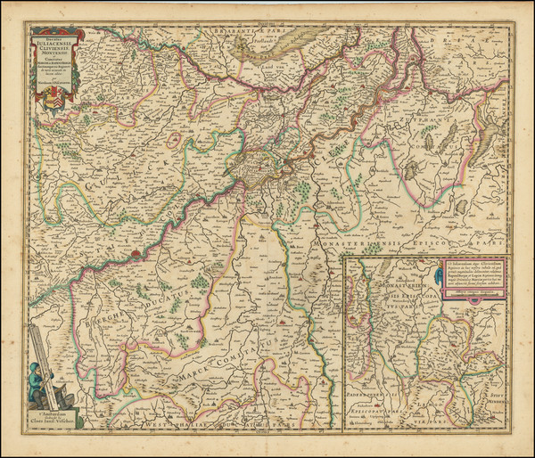 46-Netherlands and Mitteldeutschland Map By Claes Janszoon Visscher