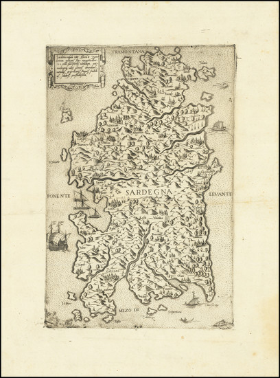 58-Sardinia Map By Fabius Licinius