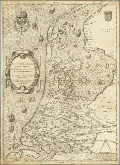 48-Netherlands Map By Michael Tramezzino