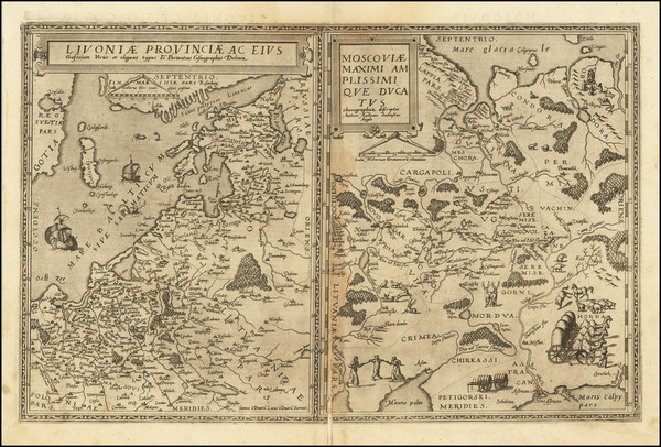 68-Russia and Baltic Countries Map By Cornelis de Jode