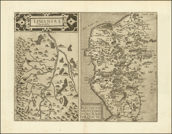 100-Sud et Alpes Française and Nord et Nord-Est Map By Cornelis de Jode