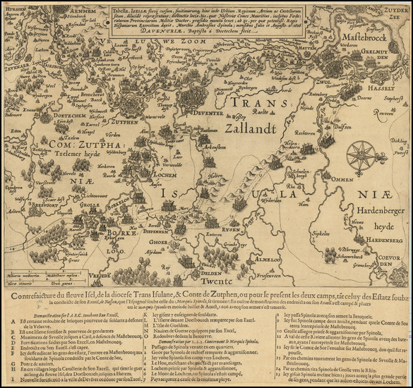 78-Netherlands Map By Baptista Van Deutecum 