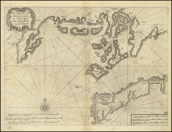 74-Ireland Map By Willem Janszoon Blaeu