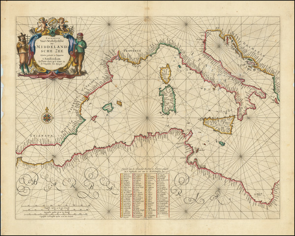 34-Mediterranean Map By Pieter Goos