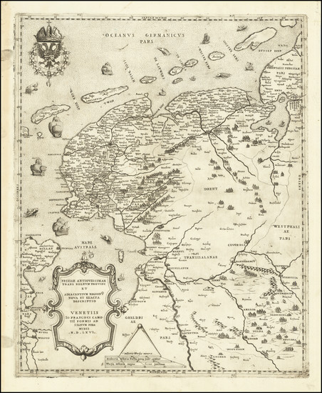 59-Netherlands Map By Giovanni Francesco Camocio