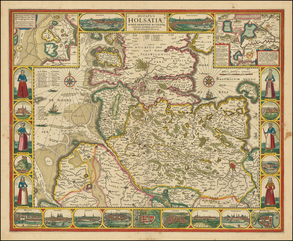 53-Norddeutschland Map By Claes Janszoon Visscher