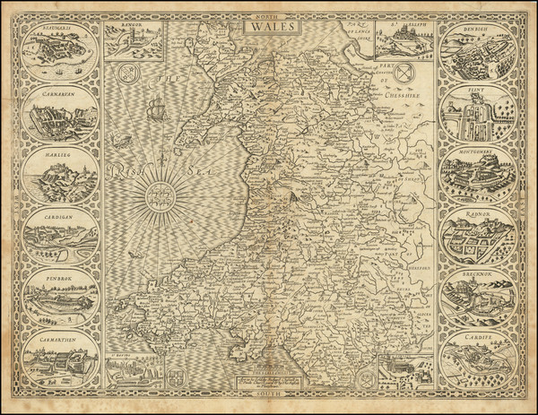 71-Wales Map By John Speed