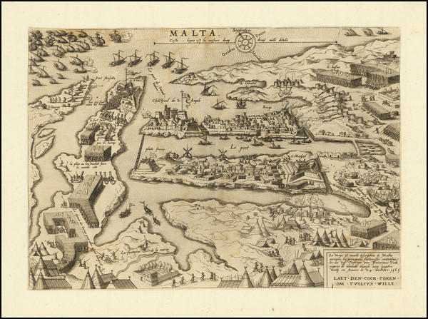 39-Malta Map By Hieronymus Cock