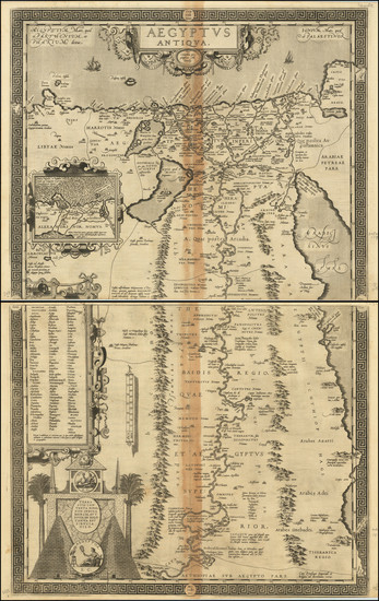 28-Egypt Map By Abraham Ortelius