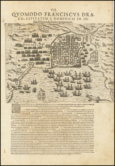 14-Hispaniola Map By Theodor De Bry