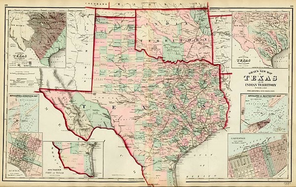 5-Texas, Plains and Southwest Map By O.W. Gray