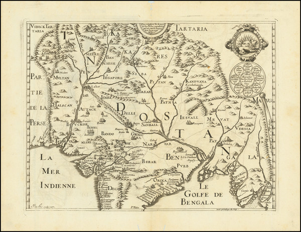 83-India Map By Melchisedec Thevenot / William Baffin