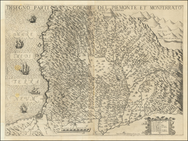 88-Northern Italy and Sud et Alpes Française Map By Anonymous