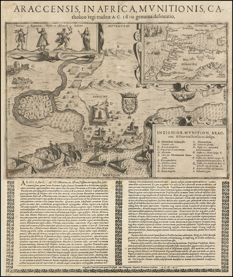 60-Spain and North Africa Map By Christoph Mangum / Dominicus Custodis