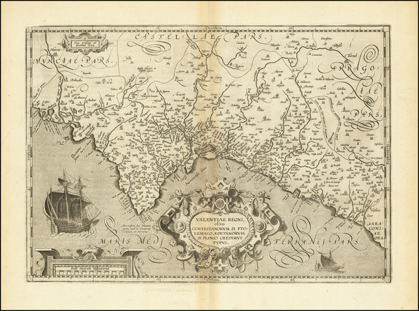 53-Spain Map By Abraham Ortelius