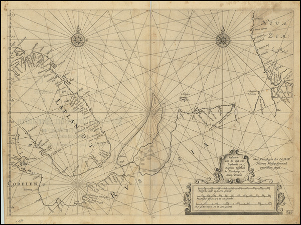 9-Russia and Finland Map By Willem Janszoon Blaeu
