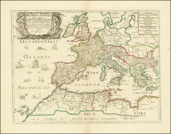 91-Europe Map By Melchior Tavernier / Nicolas Sanson