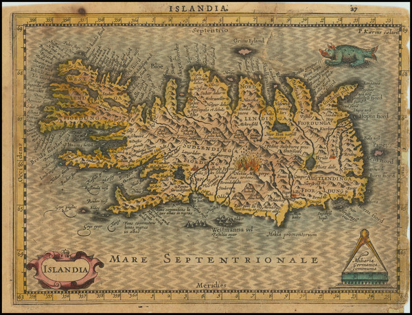 35-Iceland Map By  Gerard Mercator / Johannes Cloppenburg