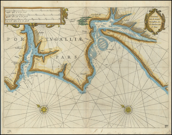 81-Portugal Map By Willem Janszoon Blaeu