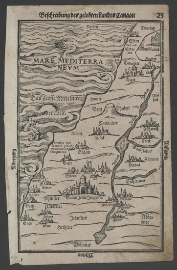 71-Holy Land Map By Heinrich Bunting