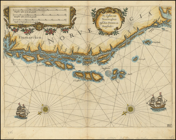 76-Norway Map By Willem Janszoon Blaeu