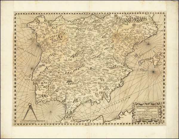 4-Spain, Portugal and Balearic Islands Map By Pirro Ligorio / Michael Tramezzino / Sebastian Di R