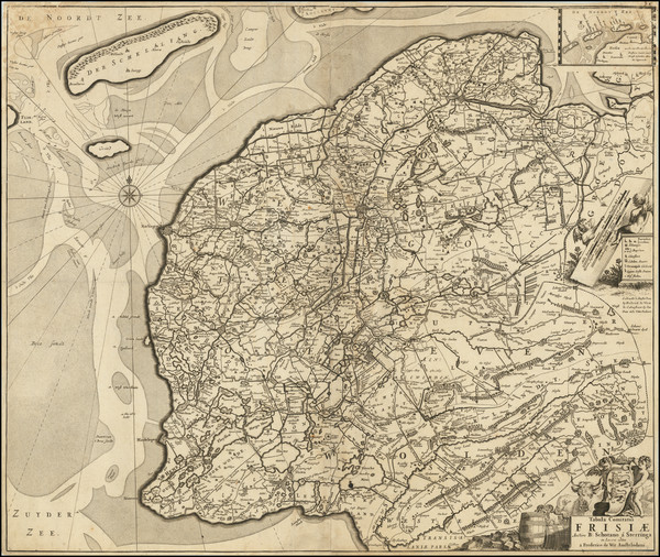 100-Netherlands Map By Frederick De Wit