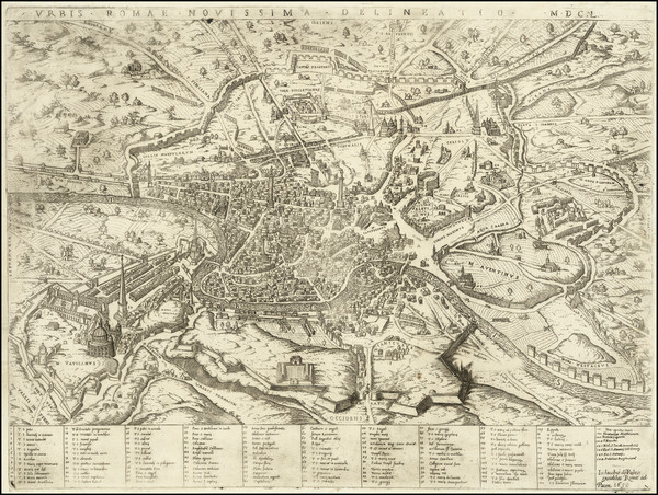 81-Rome Map By Giacomo Giovanni Rossi