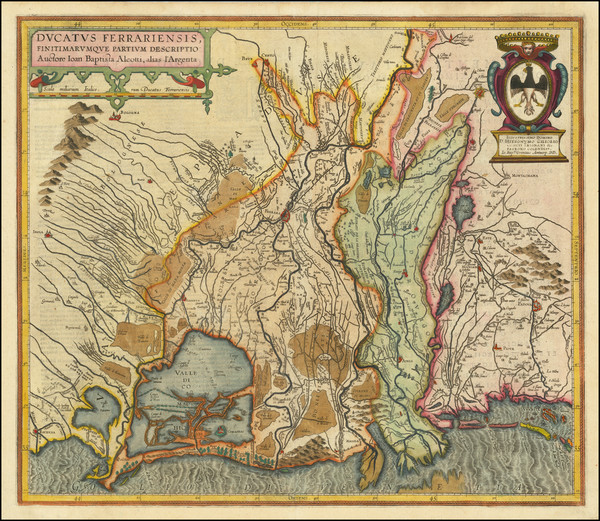 89-Northern Italy Map By Abraham Ortelius / Johannes Baptista Vrients