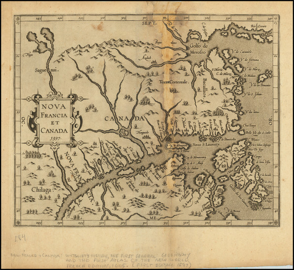 80-Eastern Canada Map By Cornelis van Wytfliet