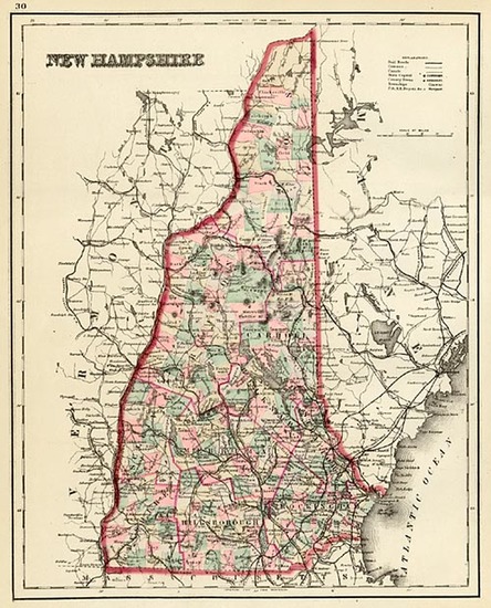 79-New England Map By O.W. Gray