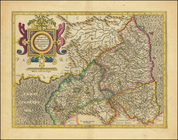 56-Wales Map By  Gerard Mercator