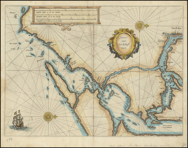 25-Sweden Map By Willem Janszoon Blaeu