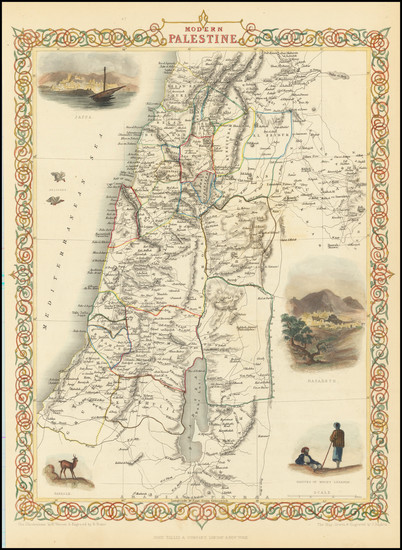 51-Holy Land Map By John Tallis