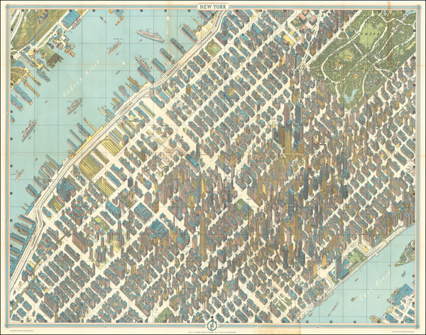 91-New York City and Pictorial Maps Map By Hermann Bollmann