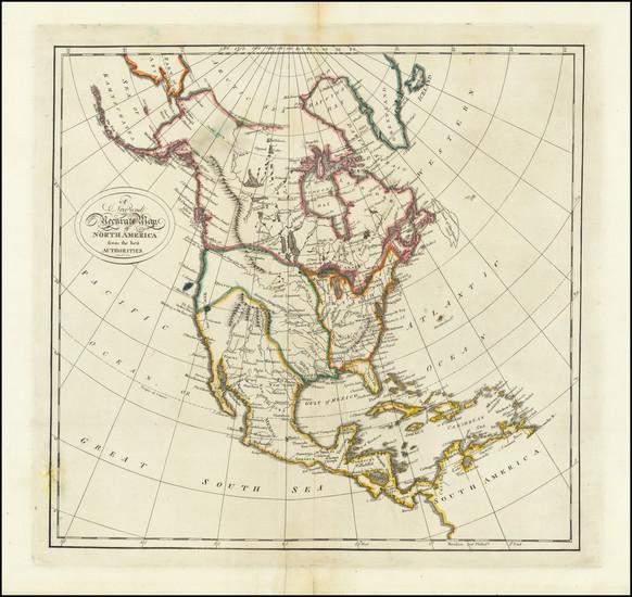 31-North America Map By Mathew Carey