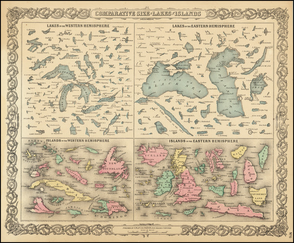 63-Midwest and Curiosities Map By G.W.  & C.B. Colton