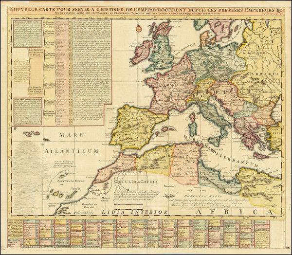 60-Europe, Italy and Mediterranean Map By Henri Chatelain