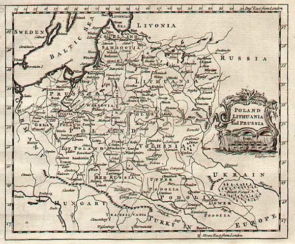 95-Europe, Poland, Baltic Countries and Germany Map By Thomas Jefferys