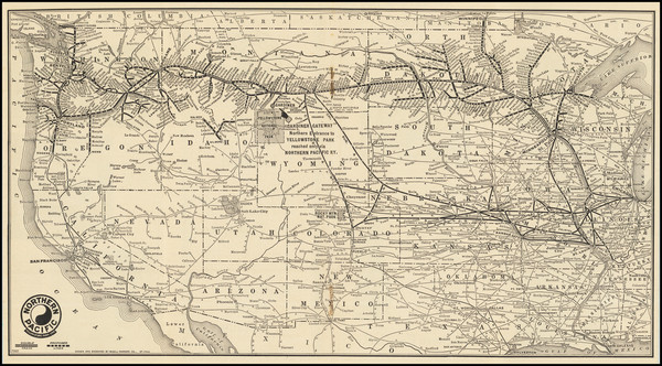 56-United States, North Dakota, South Dakota, Idaho, Montana, Wyoming, Oregon and Washington Map B