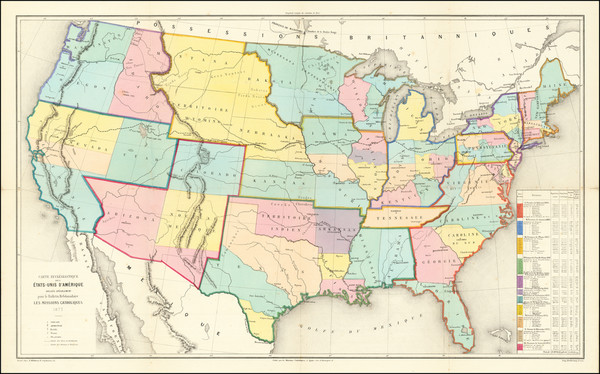 4-United States Map By Dufrenoy