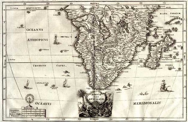 37-Africa and South Africa Map By Heinrich Scherer